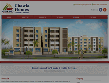 Tablet Screenshot of chawlahomes.com